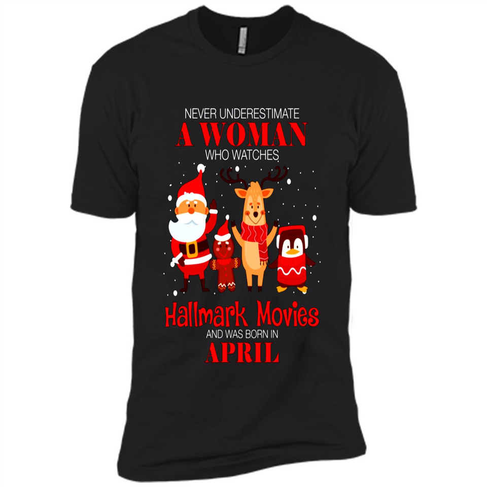 Never Underestimate An April Woman Watches Hallmark Movies Sweatshirt PINGPONG
