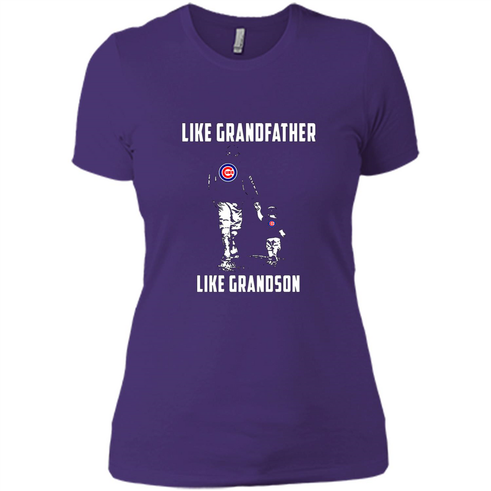 Chicago Cubs GrandFather Like GrandSon - Ladies' Boyfriend T-Shirt