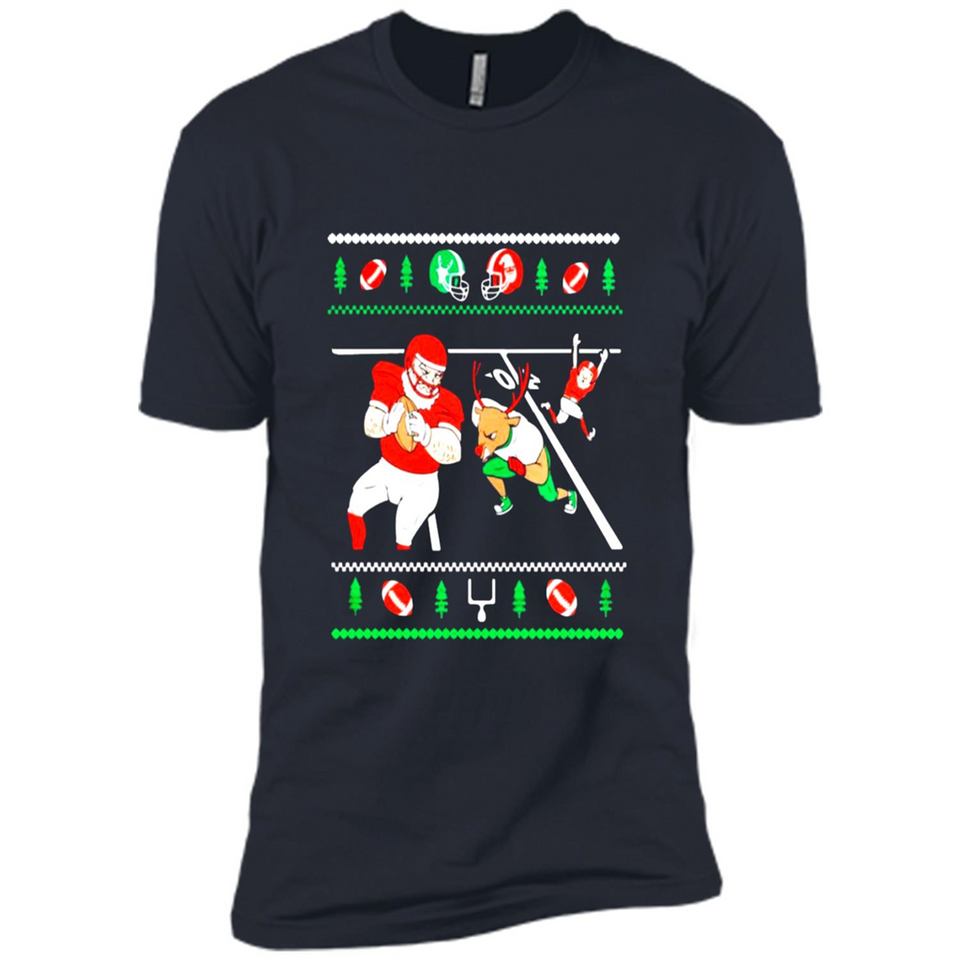 Santa vs Deer Football Ugly Christmas PINGPONG