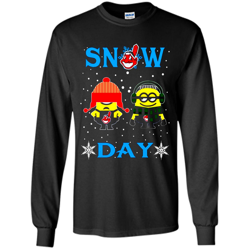 Snow Day Shirt For Cleveland Indians Vs Minion Fans pingpong