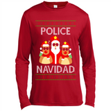 FUNNY POLICE NAVIDAD T-SHIRT Santa Christmas Party - Canvas Long Sleeve T-Shirt