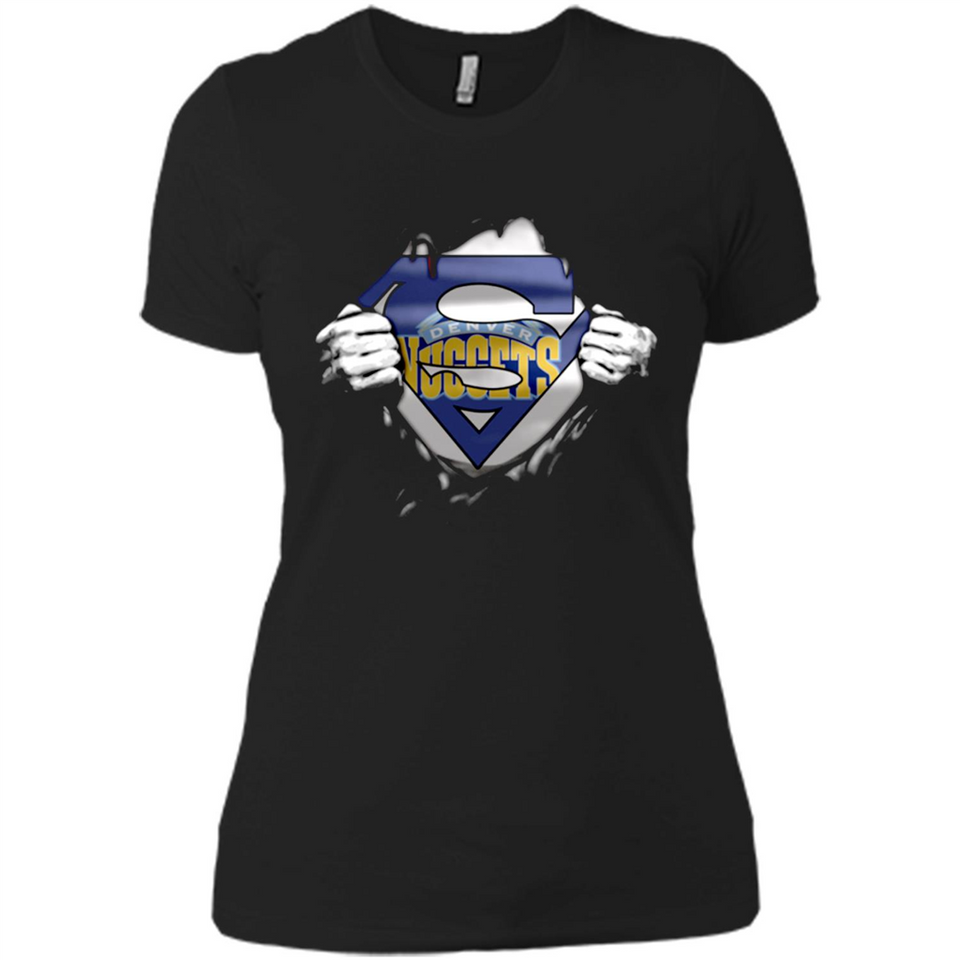 Denver Nuggets And Superman Fans - Ladies' Boyfriend T-Shirt