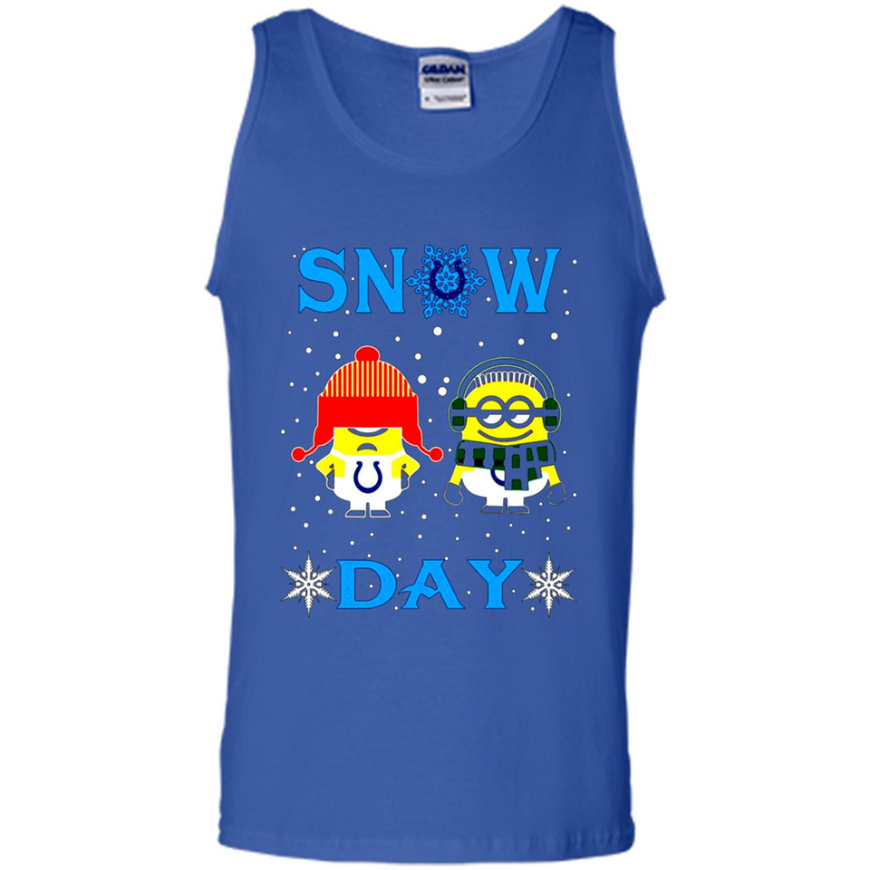 Snow Day Shirt For Indianapolis Colts Vs Minion Fans pingpong