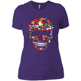 Skull Christmas Decorations Merry Xmas T-Shirt - Ladies' Boyfriend T-Shirt