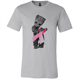 Groot Hug Breast Cancer - Canvas Unisex T-Shirt