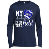 Baltimore Ravens Football My Heart is on that Field - Canvas Long Sleeve T-Shirt