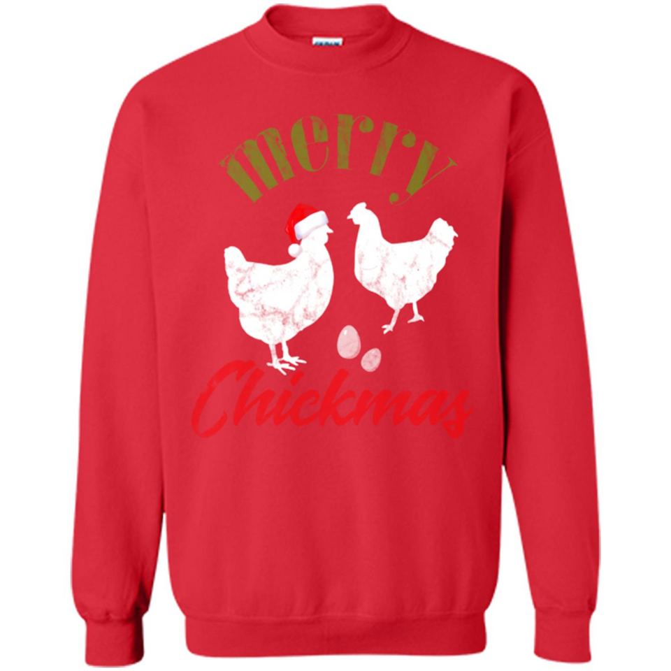 Christmas Chicken Shirt Santa Hens Lover Funny Farmer Gift - Sweatshirt