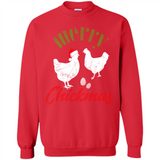 Christmas Chicken Shirt Santa Hens Lover Funny Farmer Gift - Sweatshirt