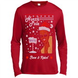 North Pole Born and Raised Shirt, Merry Xmas Ugly Christmas - Canvas Long Sleeve T-Shirt