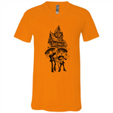 Mariachi Skeleton Shirt Dia De Los Muertos Tequila - Canvas Unisex V-Neck