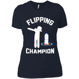 Water Bottle Flipping Tshirt Dabbing Flipping Champion - Ladies' Boyfriend T-Shirt
