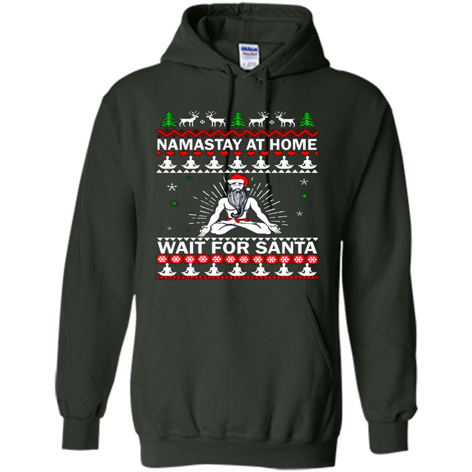Namastay at home and wait for Santa Christmas sweatshirt PINGPONG