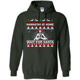 Namastay at home and wait for Santa Christmas sweatshirt PINGPONG