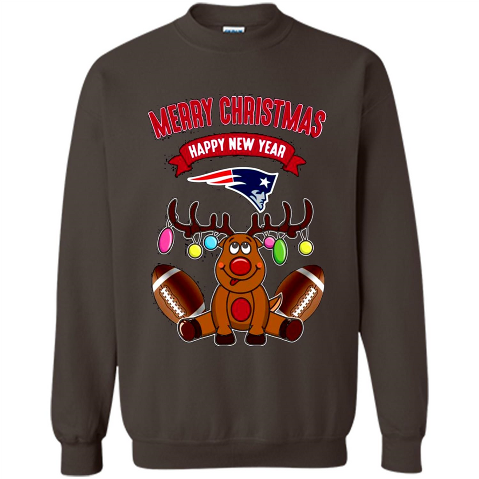 New England Patriots NFL Reindeer Funny Merry Christmas And Happy New Year