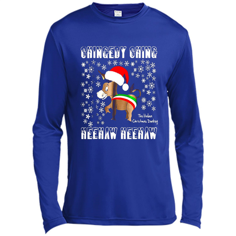 Amazing Dominick The Christmas Donkey-Italian Christmas Donkey - Canvas Long Sleeve T-Shirt