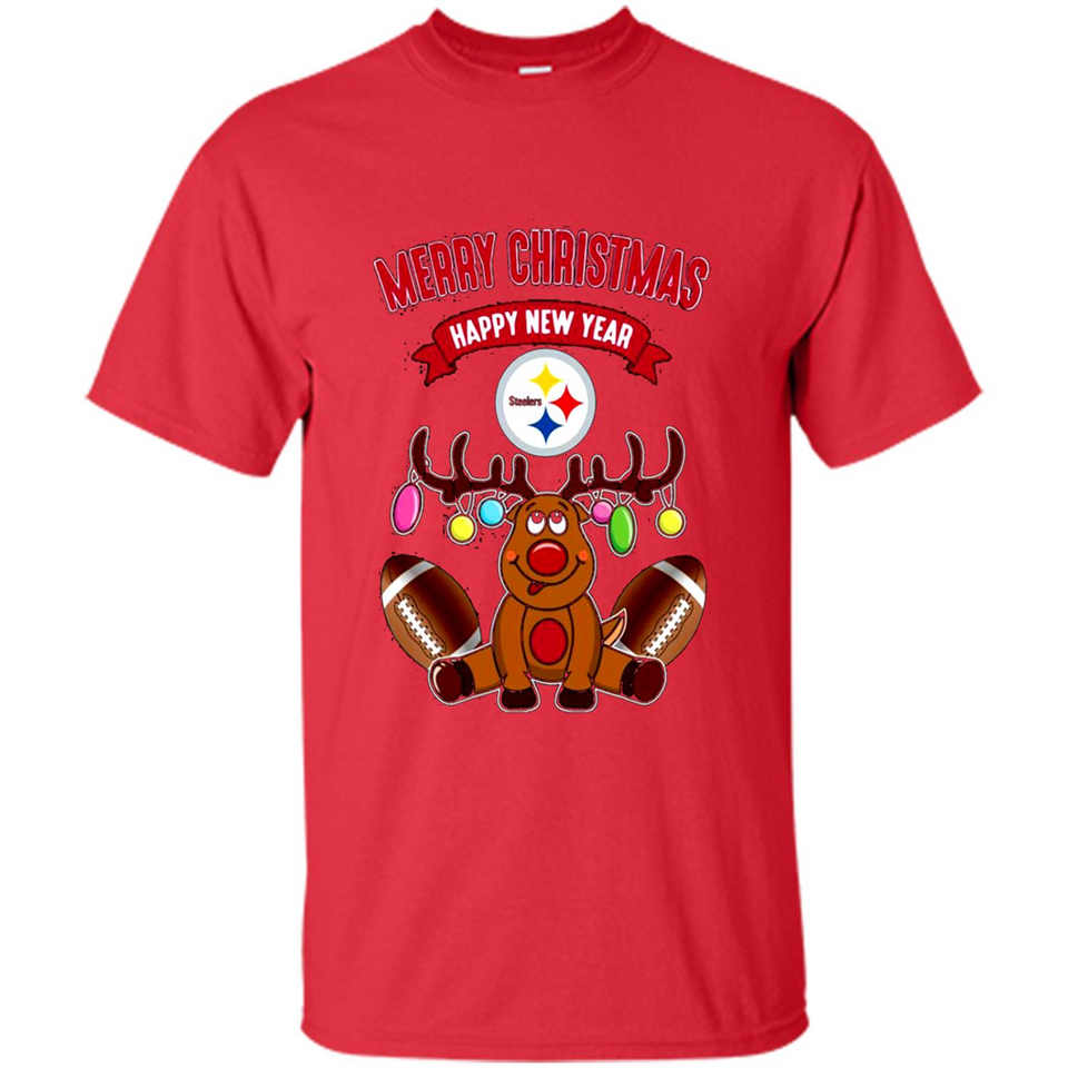 Pittsburgh Steelers NFL Reindeer Funny Merry Christmas And Happy New Year