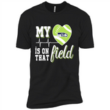 Seattle Seahawks Football My Heart is on that Field - Premium Short Sleeve T-Shirt