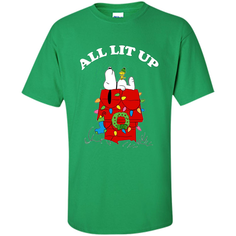 Peanuts By Schulz Snoopy Young Men_s Christmas - Shirt
