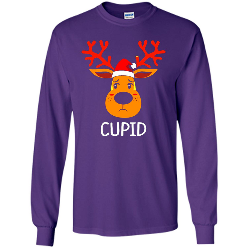 Cupid Santa Claus Funny Xmas Holiday T-Shirt - Long Sleeve T-Shirt