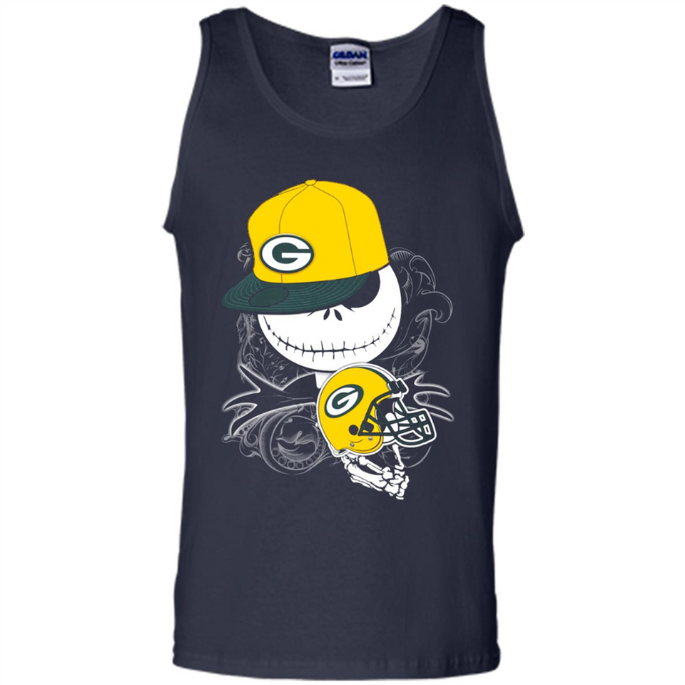 Jack Skellington The Nightmare Before Christmas-Packers Football - Tank Top