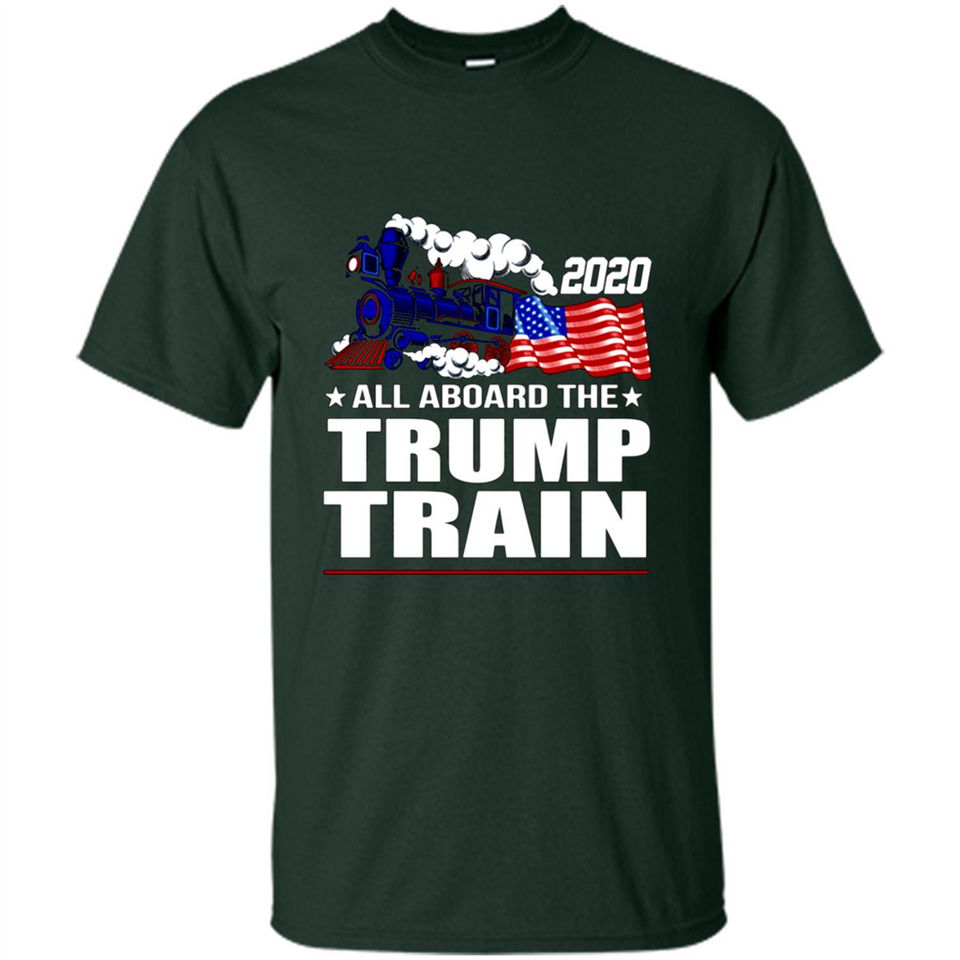 All Board The Trump Train 2020 Patriotic U.S Flag pingpong - Shirt