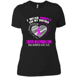 I Wear Purple For My Brother Chiari Malformation - Ladies' Boyfriend T-Shirt