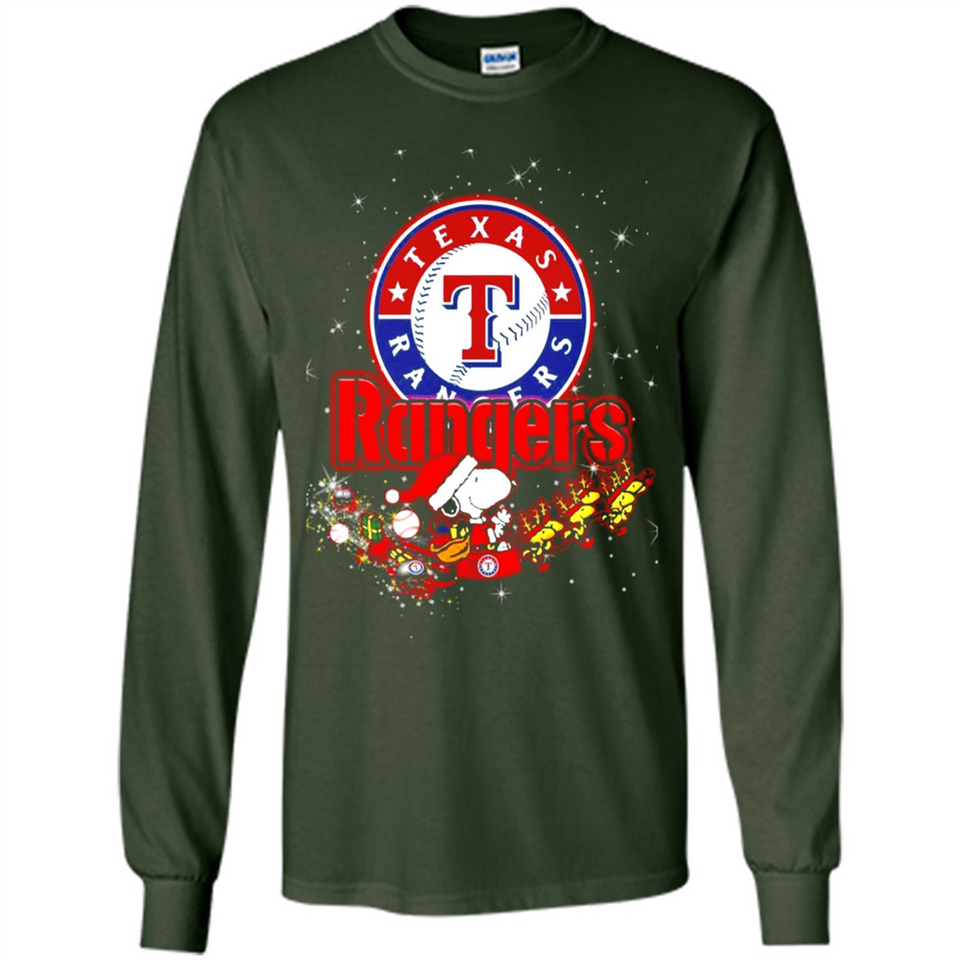 Snoopy Christmas Texas Rangers - Long Sleeve T-Shirt
