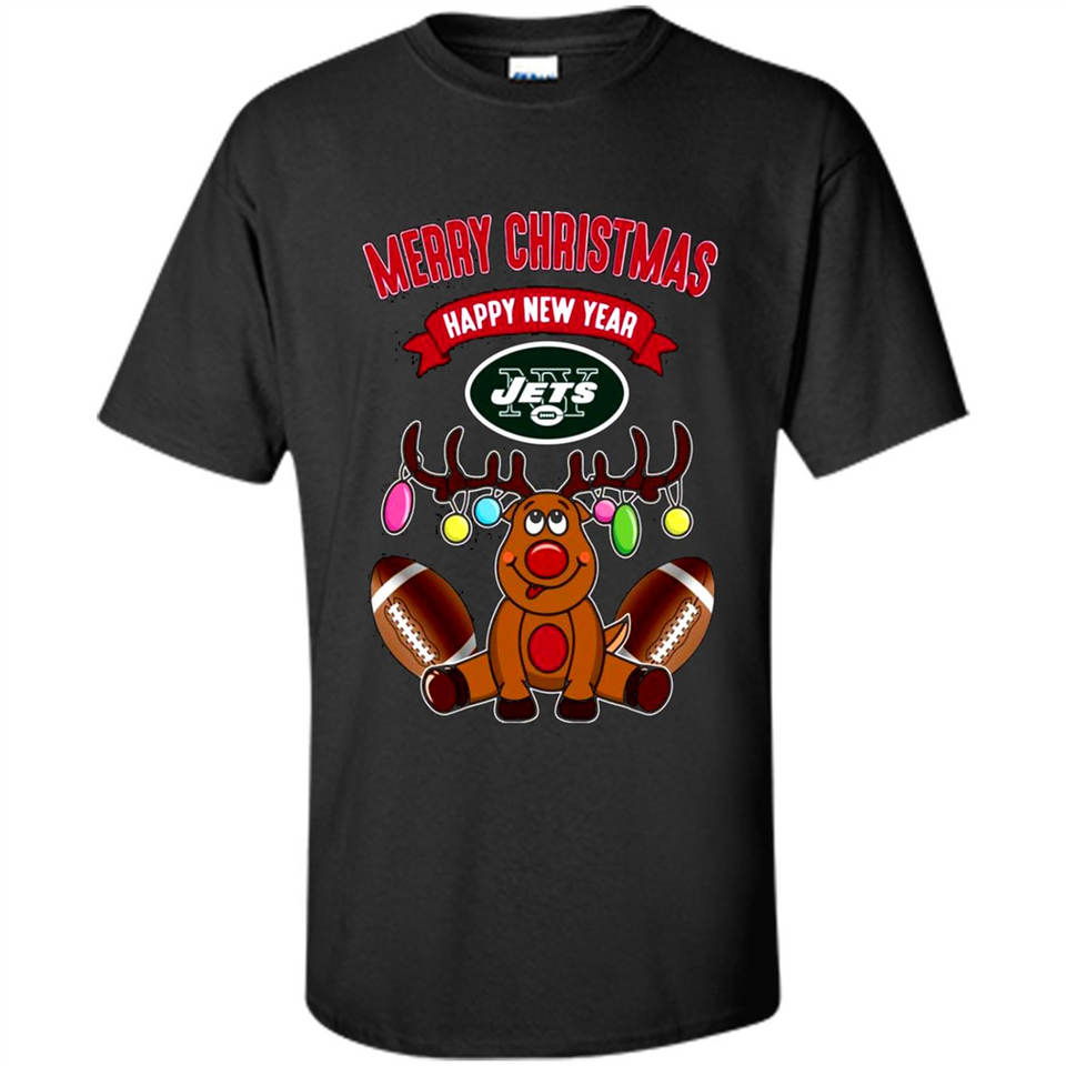 New York Jets NFL Reindeer Funny Merry Christmas And Happy New Year