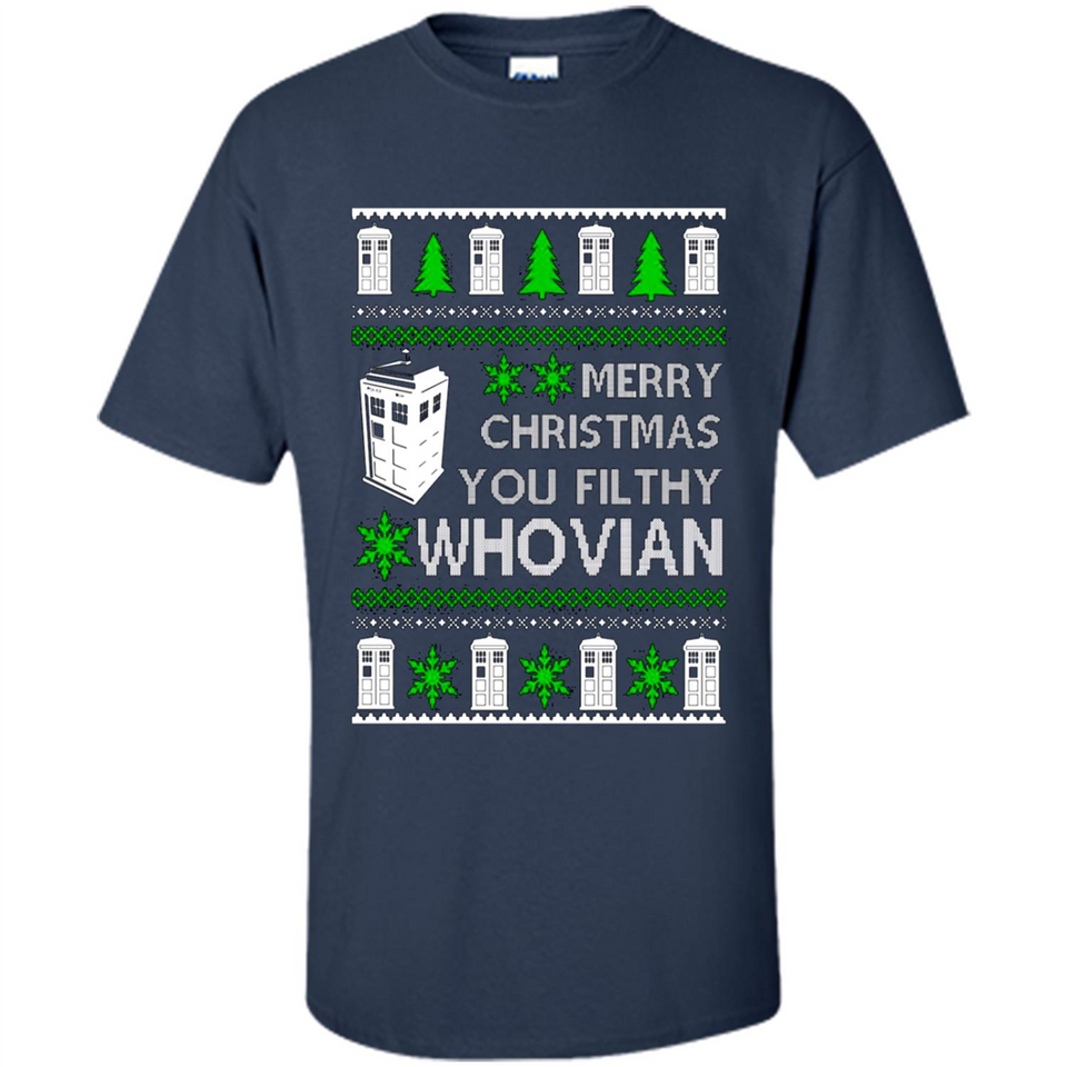Merry Christmas You Filthy Whovian ugly sweater PINGPONG