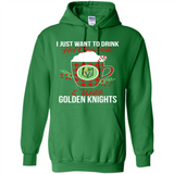 I Just Want To Drink Hot Chocolate & Watch Vegas Golden Knights Ugly Christmas Sweater PINGPONG