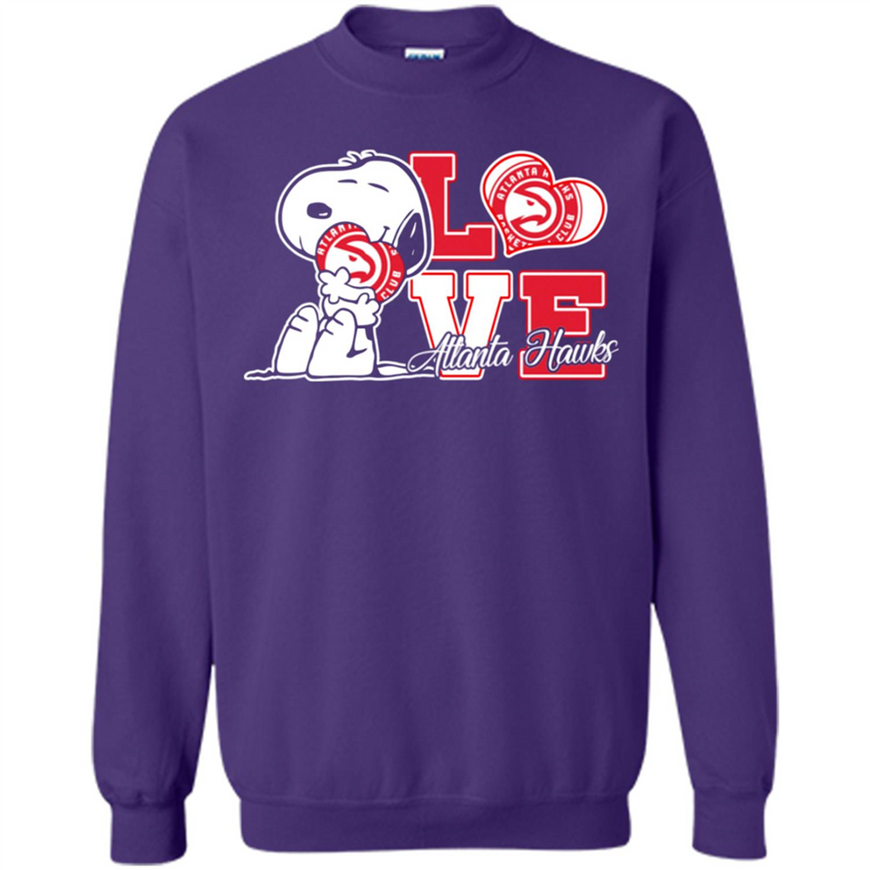 Snoopy loves NBA Atlanta Hawks - Sweatshirt
