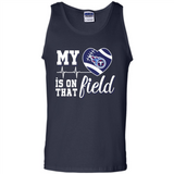 Tennessee Titans Football My Heart is on that Field - Tank Top