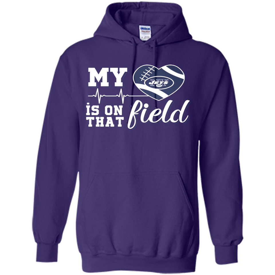 New York Jets Football My Heart is on that Field - Hoodie