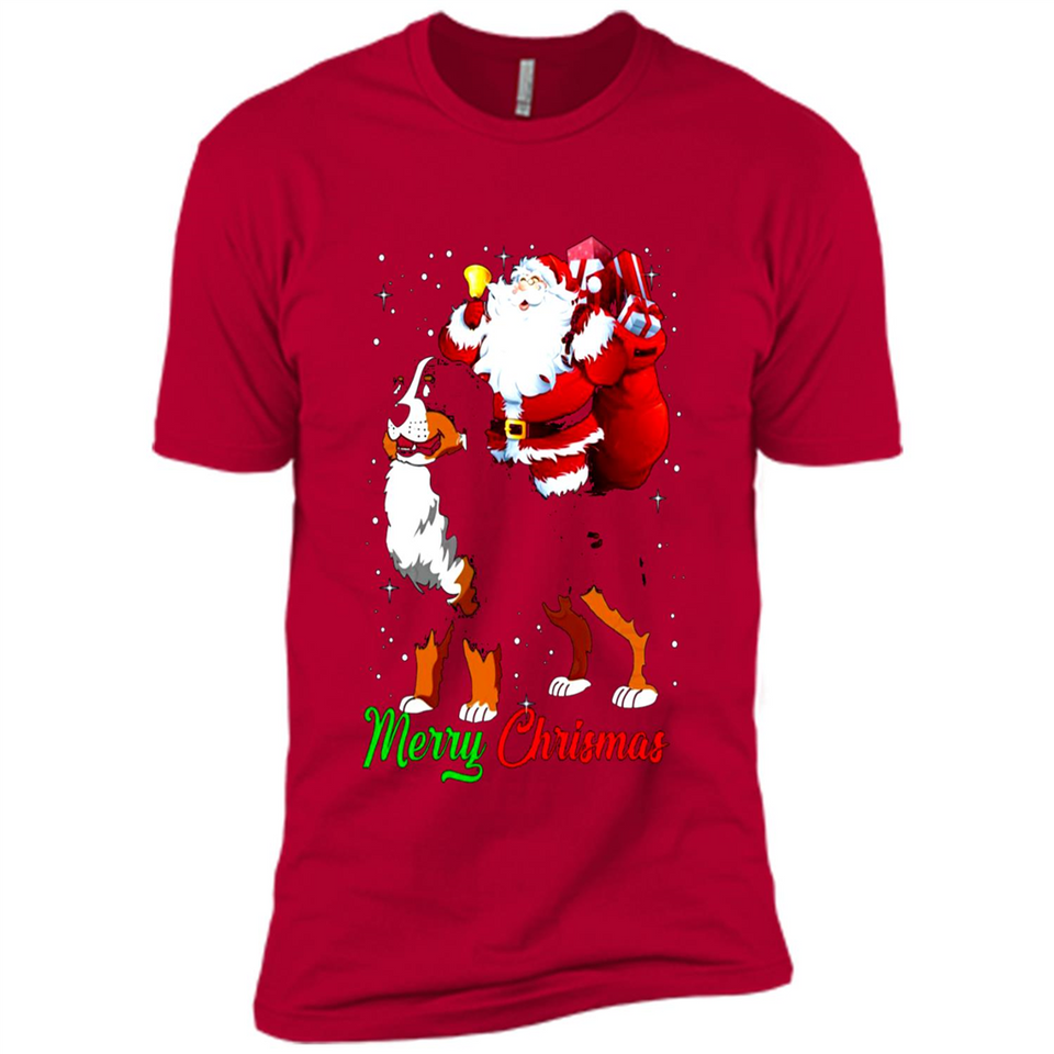 Merry Christmas Santa Claus With Big Dog sweater PINGPONG