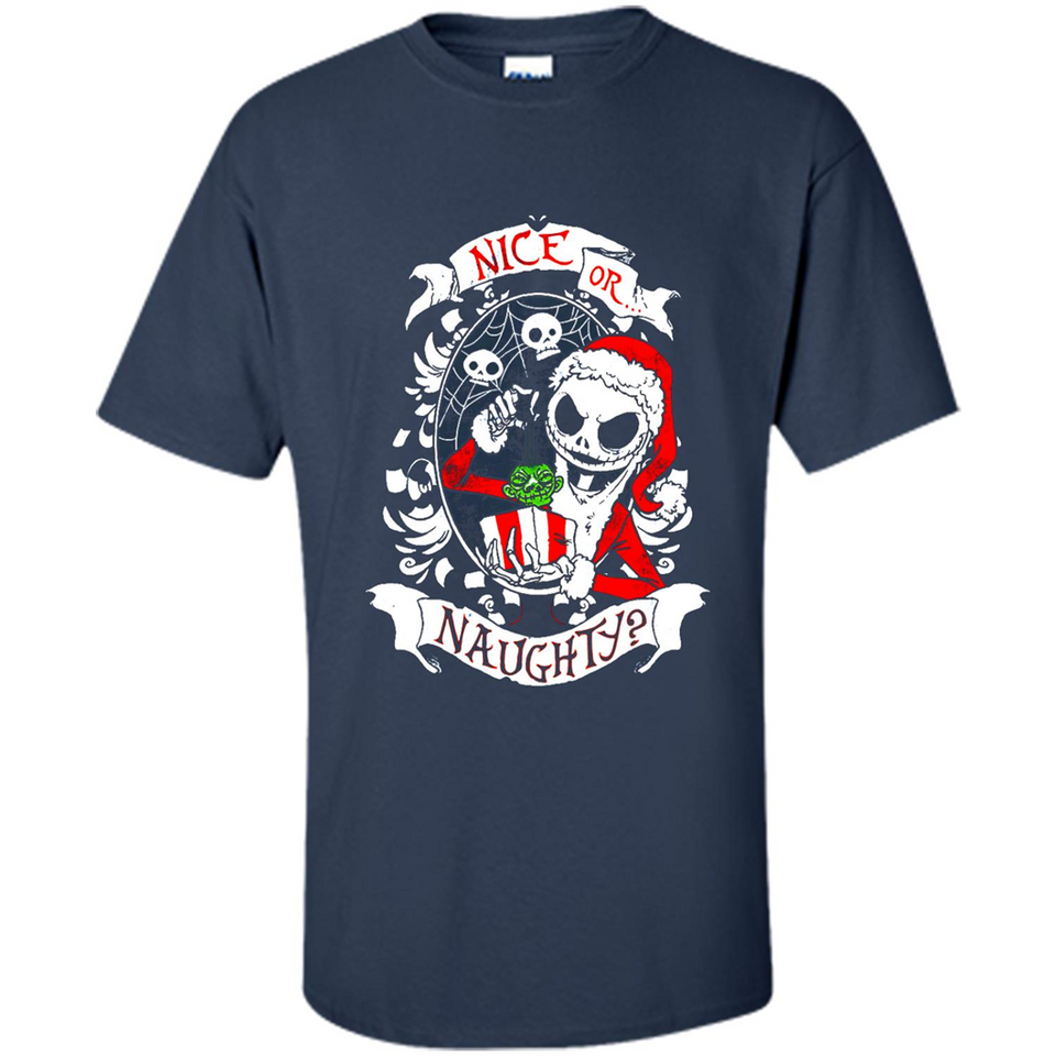 Christmas Shirt, Santa Nice Or Naughty Xmas - Shirt
