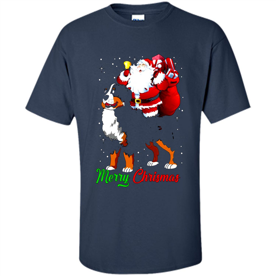Merry Christmas Santa Claus With Big Dog sweater PINGPONG