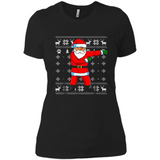 Flossing Santa Christmas Ugly Sweater Style Pajama Xmas Gift - Ladies' Boyfriend T-Shirt