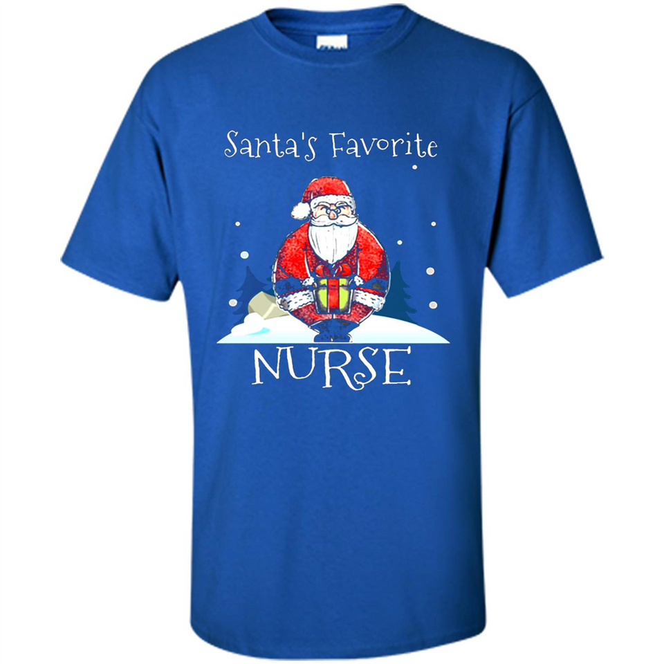 Funny Christmas Nurse Shirt, Santa_s Favorite Nurse - Shirt