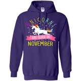 Unicorns Are Born In November T Shirt Hoodie Sweater