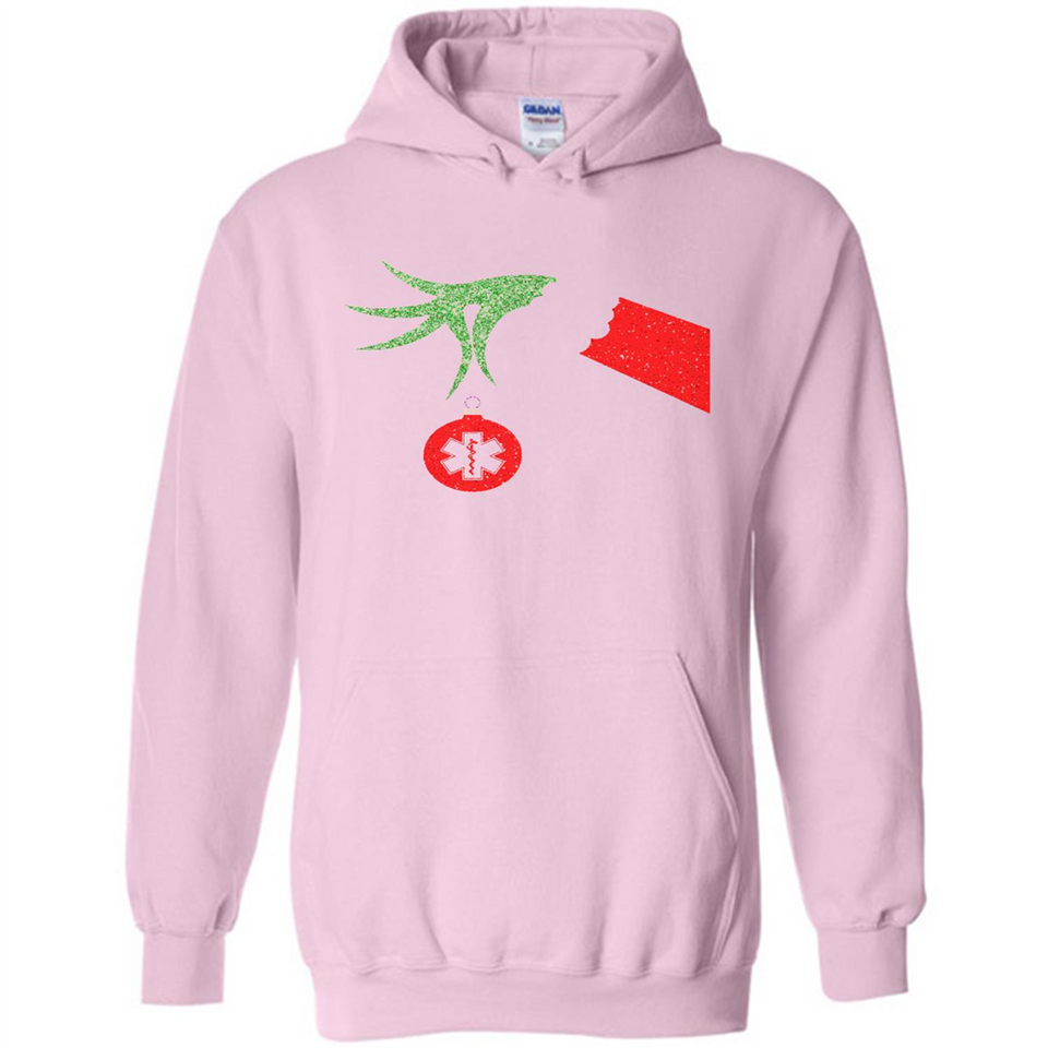 Funny Grinch Hand holding Doctor ornament Christmas Sporty T-Shirt - Hoodie