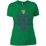 Reasons to be a Florida Panthers Fan Complete List on Back - Ladies' Boyfriend T-Shirt