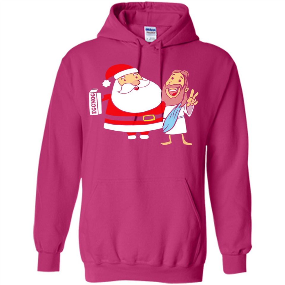 Eggnog Santa And Jesus Christmas