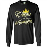 Queens Are Born In November Golden T-Shirt