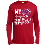 Notre Dame Fighting Irish Football My Heart is on that Field - Canvas Long Sleeve T-Shirt