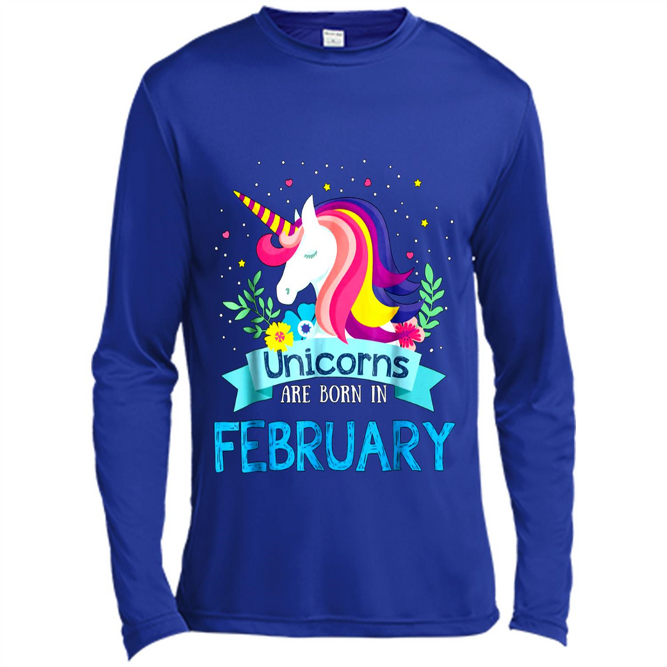 Unicorns are born in February Birthday Rainbow Gift Custom Ultra Cotton