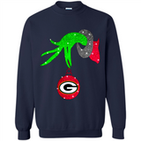 GRINCH HAND HOLDING GREEN BAY PACKERS GLITTER CHRISTMAS PINGPONG