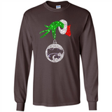 Amazing Kansas State Wildcats Glitter Grinch Monogram Ornament Christmas Gift - Long Sleeve T-Shirt