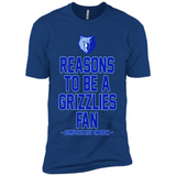 Reasons to be a Memphis Grizzlies Fan Complete List on Back - Premium Short Sleeve T-Shirt
