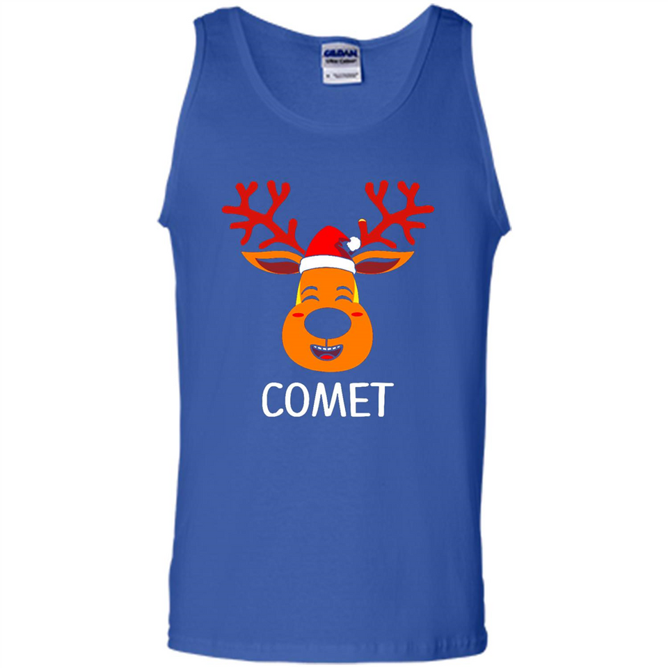 Comet Santa Claus Funny Xmas Holiday T-Shirt - Tank Top