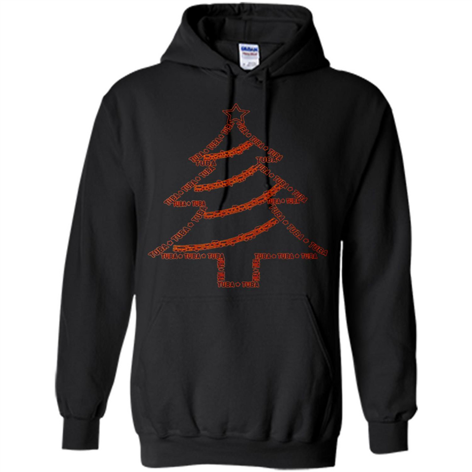 Tuba Text Christmas Tree Musical Instrument Holiday Shirt